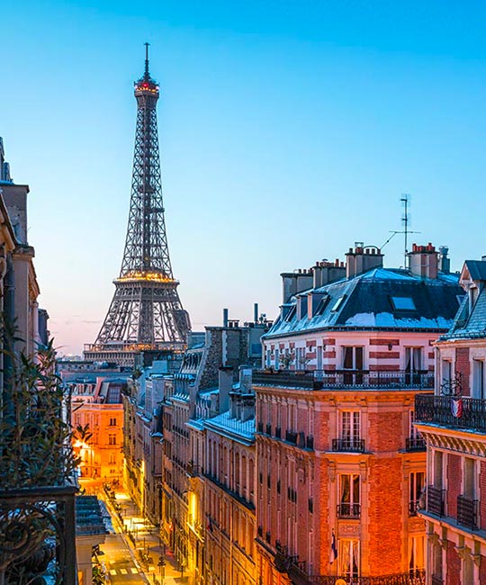 Les toits de Paris avec la Tour Eiffel